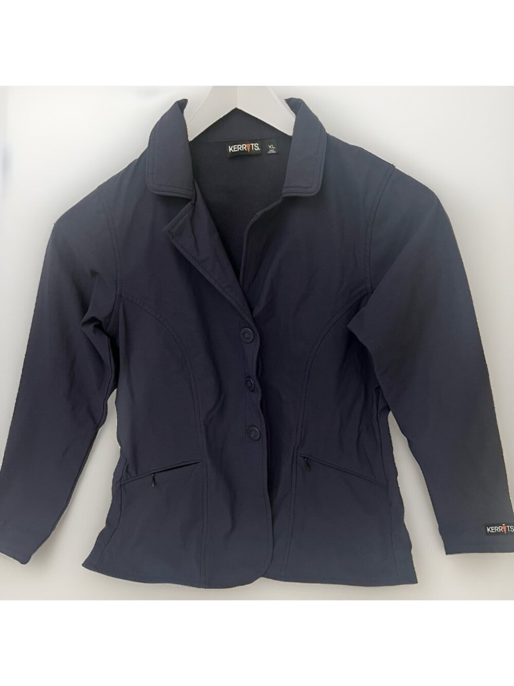 KERRITS youth size XL Competitor Show Coat Navy Washable Hunt jacket blazer. Cc